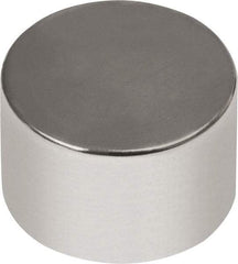 Mag-Mate - 1/4" Diam x 13/64" High Neodymium Rare Earth Magnet - 3.07 Lb Max Capacity, 180°F Max, Nickel Plated - First Tool & Supply