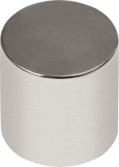 Mag-Mate - 3/8" Diam x 1/2" High Neodymium Rare Earth Magnet - 8.5 Lb Max Capacity, 180°F Max, Nickel Plated - First Tool & Supply