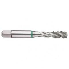 1/2-13 2B 3-Flute Cobalt Green Ring Semi-Bottoming 40 degree Spiral Flute Tap-Bright - First Tool & Supply