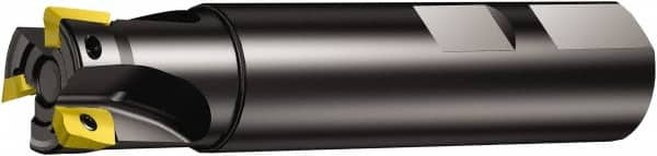 Sandvik Coromant - 1-1/2" Cut Diam, 10.01mm Max Depth, 1-1/4" Shank Diam, Weldon Shank, 4.001" OAL, Indexable Square-Shoulder End Mill - Exact Industrial Supply