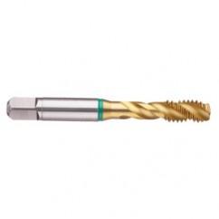 2-64 2B 3-Flute Cobalt Green Ring Semi-Bottoming 40 degree Spiral Flute Tap-TiN - First Tool & Supply