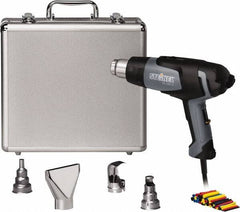 Steinel - 120 to 1,100°F Heat Setting, 4 to 13 CFM Air Flow, Heat Gun Kit - 120 Volts, 13.2 Amps, 1,500 Watts, 6' Cord Length - First Tool & Supply