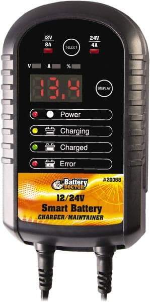 Battery Doctor - 12/24 Volt Automatic Charger/Maintainer - 4 Amps/8 Amps - First Tool & Supply