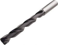 Seco - 18.8mm 140° Solid Carbide Jobber Drill - TiAlN Finish, Right Hand Cut, Spiral Flute, Straight Shank, 200mm OAL, Cone Relief Point - First Tool & Supply