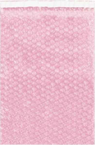 Value Collection - 23-1/2" Long x 12" Wide, Adhesive Flap Antistatic Bubble Pouch - Pink, Standard Grade - First Tool & Supply