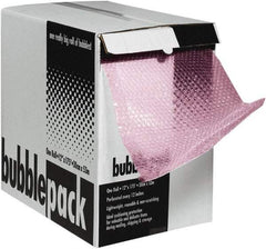 Made in USA - 600" Long x 24" Wide, Antistatic Bubble Roll - Pink, Standard Grade - First Tool & Supply