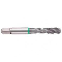 6-32 2B 3-Flute Cobalt Green Ring Semi-Bottoming 40 degree Spiral Flute Tap-TiCN - First Tool & Supply