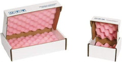 Made in USA - 8" Long x 8" Wide, Antistatic Foam Shippers - Pink & White, Standard Grade - First Tool & Supply