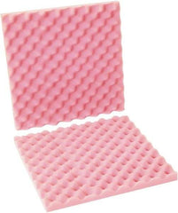 Made in USA - 16" Long x 16" Wide, Antistatic Convoluted Foam Set - Pink, Standard Grade - First Tool & Supply