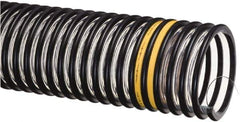 Kuriyama of America - 4" ID x 4.69" OD, 35 Max psi, 28 In. Hg, Dry Material Handling & Transfer Hose - Static Dissipative Polyurethane with Grounding Wire, -40 to 150°F, 12" Bend Radius, 100' Coil Length, Transparent - First Tool & Supply