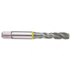 3/8-16 2B 3-Flute Cobalt Yellow Ring Semi-Bottoming 40 degree Spiral Flute Tap-MolyGlide - First Tool & Supply