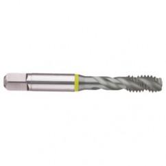 4-40 2B 3-Flute Cobalt Yellow Ring Semi-Bottoming 40 degree Spiral Flute Tap-MolyGlide - First Tool & Supply