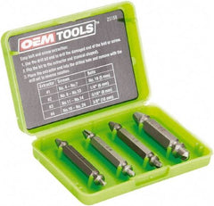 OEM Tools - Screw Extractor - #1, #2, #3, #4" Extractor for #4 to #7, #8 to #10, #11 to #14, #16 to #24 Screw - First Tool & Supply