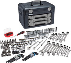 GearWrench - 232 Piece 1/4 & 3/8" Drive Mechanic's Tool Set - Comes in Blow Molded Case with 3 Drawers - First Tool & Supply