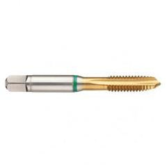 M12x1.0 6H 4-Flute Cobalt Green Ring Spiral Point Plug Tap-TiN - First Tool & Supply