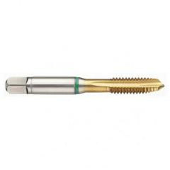 M10 x 1.5 Dia. - 6H - 3 FL - Cobalt Bottoming Green Ring Tap FORM-E-TiN - First Tool & Supply