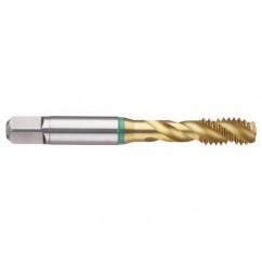 1-1/4-7 Dia. - 2B - 4 FL - Cobalt Bottoming Green Ring Tap FORM-E-TiN - First Tool & Supply