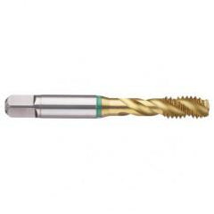 1-1/4-7 Dia. - 2B - 4 FL - Cobalt Bottoming Green Ring Tap FORM-E-TiN - First Tool & Supply