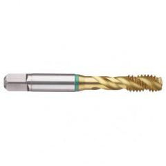 3/8-24 Dia. - 2B - 3 FL - Cobalt Bottoming Green Ring Tap FORM-E-TiN - First Tool & Supply