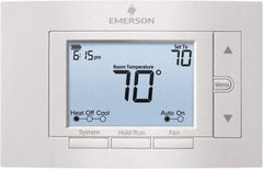 White-Rodgers - 50 to 99°F, 4 Heat, 2 Cool, Digital Nonprogrammable Multi-Stage Thermostat - 20 to 30 Volts, 1.77" Inside Depth x 1.77" Inside Height x 5-1/4" Inside Width, Horizontal Mount - First Tool & Supply