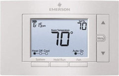 White-Rodgers - 50 to 99°F, 2 Heat, 2 Cool, Digital Programmable Multi-Stage Thermostat - 20 to 30 Volts, 1.77" Inside Depth x 1.77" Inside Height x 5-1/4" Inside Width, Horizontal Mount - First Tool & Supply