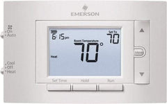 White-Rodgers - 50 to 99°F, 1 Heat, 1 Cool, Digital Programmable Thermostat - 20 to 30 Volts, 1.77" Inside Depth x 1.77" Inside Height x 5-1/4" Inside Width, Horizontal Mount - First Tool & Supply