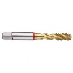 5-40 2B 3-Flute PM Cobalt Red Ring Semi-Bottoming 40 degree Spiral Flute Tap-TiN - First Tool & Supply