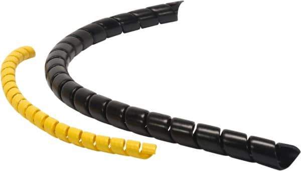 Atlantex - 1.7" ID Black Spiral Guard Wrap for Hoses - 100' Long, -60 to 175°F - First Tool & Supply