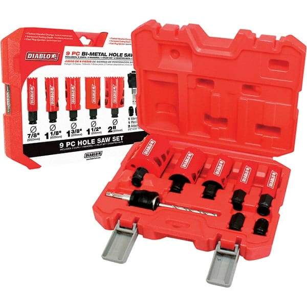 Freud - Hole Saw Kits Minimum Saw Diameter (Inch): 7/8 Maximum Saw Diameter (Inch): 2 - First Tool & Supply