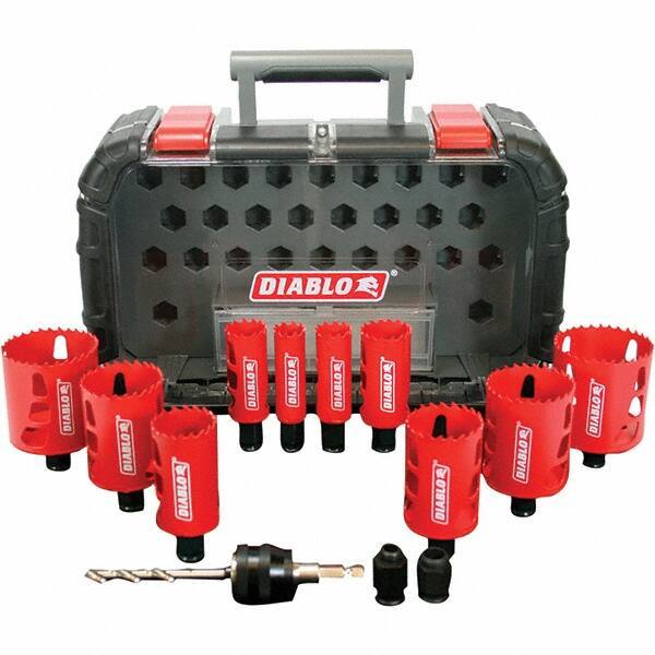 Freud - Hole Saw Kits Minimum Saw Diameter (Inch): 7/8 Maximum Saw Diameter (Inch): 2-9/16 - First Tool & Supply