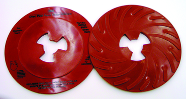 7" - Extra Hard Red - Disc Pad Face Plate Ribbed - First Tool & Supply