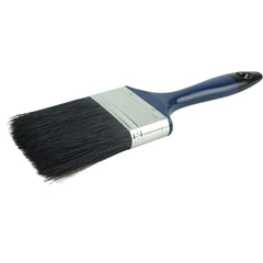 3″ Varnish Brush, Black China Bristle Fill, 3″ Trim Length, Blue Foam Handle - First Tool & Supply