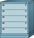 Midrange-Standard Cabinet - 5 Drawers - 30 x 28-1/4 x 37-3/16" - Single Drawer Access - First Tool & Supply