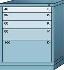 Midrange-Standard Cabinet - 5 Drawers - 30 x 28-1/4 x 37-3/16" - Single Drawer Access - First Tool & Supply