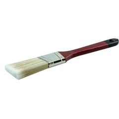 1-1/2″ Angled Sash Brush, Poly/Nylon Fill, 2-1/2″ Trim Length, Red Foam Handle - First Tool & Supply