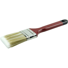 2″ Flat Sash Brush, Poly/Nylon Fill, 2-1/2″ Trim Length, Red Foam Handle - First Tool & Supply