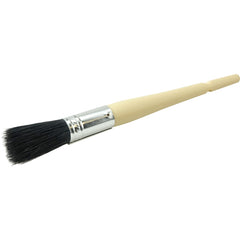 #4 11/16″ Oval Sash Brush, Black China Bristle, 2″ Trim Length, Plain Foam Handle - First Tool & Supply