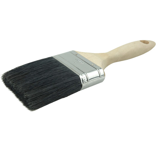 3″ Wall Paint Brush, Black China Bristle Fill, 3-1/4″ Trim Length, Sanded Wood Handle - First Tool & Supply