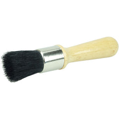 1″ Stencil Brush, China Bristle, 1-3/8″ Trim Length, Lacquered Wood Handle - First Tool & Supply