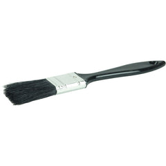 1″ Industrial Varnish Brush, Black China Bristle, 2″ Trim Length, Blue Plastic Sash Handle - First Tool & Supply