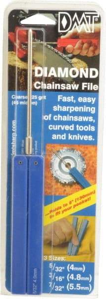 DMT - 9-1/2" OAL Coarse Round Chainsaw File Diamond File - 5/32" Wide x 5/32" Thick, 3-3/4 LOC, Blue, 325 Grit - First Tool & Supply