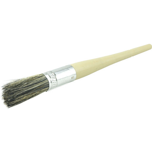 #4 11/16″ Round Sash Brush, Grey Bristle Fill, 2″ Trim Length, Plain Foam Handle - First Tool & Supply