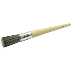 #6 13/16″ Round Sash Brush, Grey Bristle Fill, 2″ Trim Length, Plain Foam Handle - First Tool & Supply