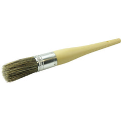 #10 1-1/16″ Round Sash Brush, Grey Bristle Fill, 2-1/4″ Trim Length, Plain Foam Handle - First Tool & Supply