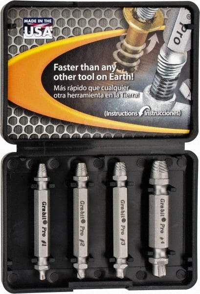 Alden - 4 Piece Bolt & Screw Extractor Set - 3/8" Drive - First Tool & Supply