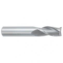 16mm Dia. x 89mm Overall Length 3-Flute Square End Solid Carbide SE End Mill-Round Shank-Center Cutting-Uncoated - First Tool & Supply