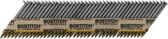 Stanley Bostitch - 11 Gauge 0.131" Shank Diam 3-1/2" Long Framing Nails for Power Nailers - Steel, Bright Finish, Smooth Shank, Angled Stick Paper Tape Collation, Round Head - First Tool & Supply