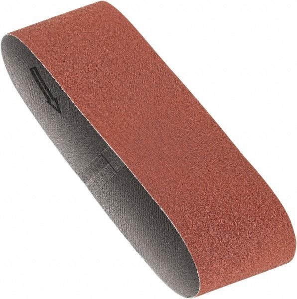 Porter-Cable - 3" Wide x 21" OAL, 80 Grit, Aluminum Oxide Abrasive Belt - Aluminum Oxide, Medium, Coated, X Weighted Cloth Backing, Dry - First Tool & Supply