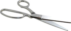 Heritage Cutlery - 4" LOC, 9" OAL Chrome Plated Standard Shears - Right Hand, Metal Offset Handle, For General Purpose Use - First Tool & Supply