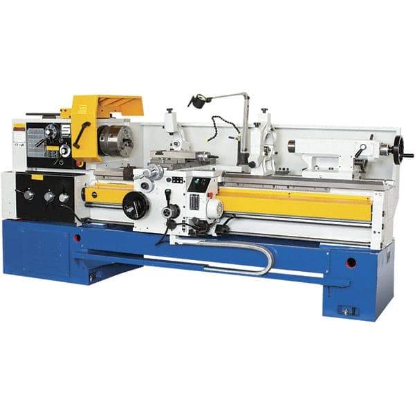 Summit - 18-1/4" Swing, 60" Between Centers, 120 Volt, Triple Phase Toolroom Lathe - 5MT Taper, 10 hp, 32 to 1,500 RPM, 3-1/8" Bore Diam, 44" Deep x 63" High x 114" Long - First Tool & Supply